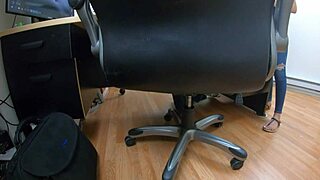 Britney Madison chats during her hardcore casting interview.