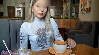 Remote Controlled Vibrator Teasing in a Crowded Cafe - Letty Black?