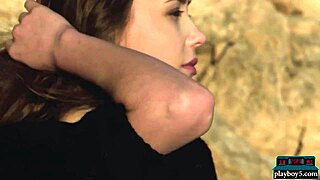 Does Mila Azul's big natural tits excite you in her hot striptease?