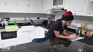 Oh wow, Santa’s favorite maid Jade Mercury gives William Vega a sexy Christmas gift!