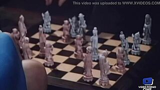 Wow! Sexy Marianne and Dominique please the butler in wild group action!