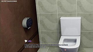 Busty Lara Croft deepthroats huge BBC at glory hole!