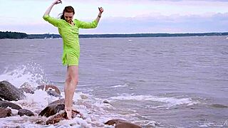 Sexy Ballerina Strips Naked on Couch - Full Video!