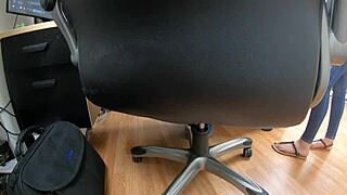 Britney Madison chats during her hardcore casting interview.