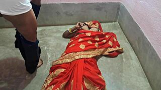 Indian Newly Married Sexy Housewife Enjoys Suhaagraat Intimacy at Home with Passion.