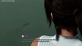 Busty Lara Croft deepthroats huge BBC at glory hole!