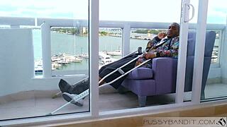 My favorite head nurse bends over for interracial doggystyle in hospital