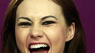 Eurobabe Gets Facialized On Pretty Face!