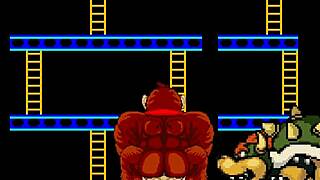 Bowser Koopa and Donkey Kong Dominate Mario in Furry Bareback Action!