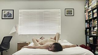 rubbing kissing sex on my side and reverse cowboy position