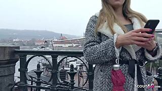 German scout finds teen 18+ josephine with big tits. She bangs for cash at pickup.