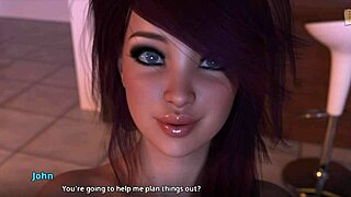 3D animated amateur couple enjoys rough sex and tit play