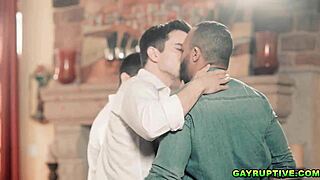 Dillon Diaz explodes cum in intense gay orgy