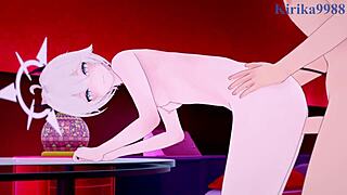 Hatami Erika and Nakatsukasa Kirino in Wild Intense Sex - Blue Archive Hentai