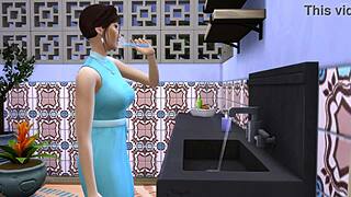 japanese stepmom shares hotel bed with stepson