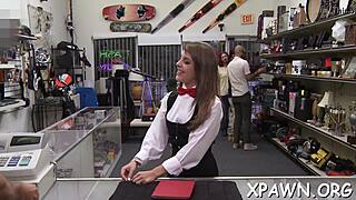 Young 18+ Amateur Gets Rough Blowjob and Shaved Pussy Fuck.