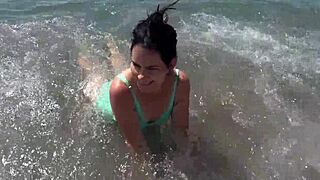 we took a hot trip to montenegro for sea sex and oral creampie. totally wild public action!