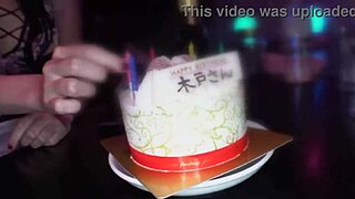 Young babe sucks cock in cafe and gets facial cumshot