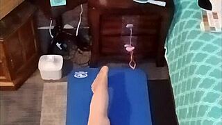 Bold naked yoga with big tits and ass in morning