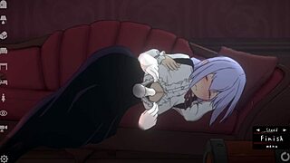 just chilling with some wild fun on the sofa and in the toilet doll room