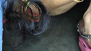 Pretty Indian housewife shows her close-up shaved pussy