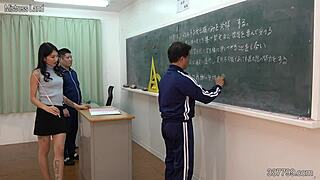 hey, this japanese teacher is whipping her masochistic students into shape!