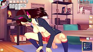 D.Va Gets Fucked in the Room with Deepthroat and Cowgirl Riding