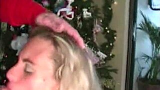 Slut sucking santa gets a huge load of cum on her face blonde amateur legend mindy from yummymama