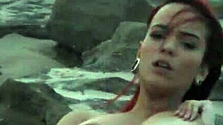 Just cumming hard on the beach with friends.