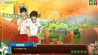 Game Friends Camp Ep 9 - Juicy Blowjob to Natsumi Russian Voice.