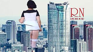 Is This Giant Lady Without Panties Walking The City Really As Tall As King Kong?