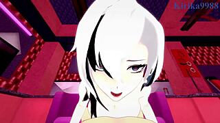 Arlecchino and Aether’s passionate encounter in a hentai game based on Genshin Impact