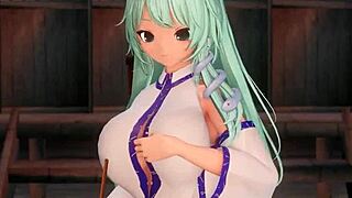 sanae gives me a big tit paizuri in 3d 😍