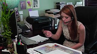 Mature cougar asks, 'Want to lick my pussy, cute redhead?'