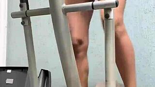 i watch her lick pussy bravely in the gym