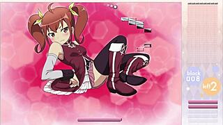 Hey, watch kurusu kanako strip in arkanoid gameplay with ripped clothes