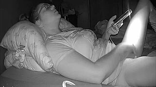 Busty teen caught on hidden cam while pleasuring herself