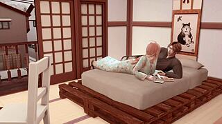 That 3D Japanese vibe gets me hot, so I tease him right back!