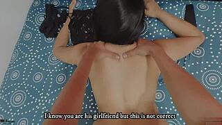 I massage my stepsister's tight pussy.