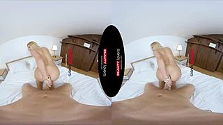 'watch me squirt while bent over in stockings!' says the blonde milf