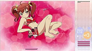 Hey, watch kurusu kanako strip in arkanoid gameplay with ripped clothes