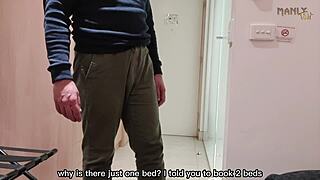 stuck in a hotel room with my hot stepdad, sharing one bed, i crave him so badly.