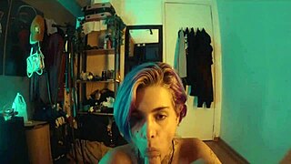 pretty skinny girl gives sloppy blowjob fetish in casual narrative