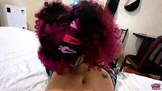 Pov crossdresser gets throat fucked and milked by hung top