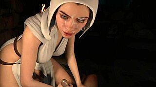 3d hentai princess leia gives star wars handjob joi
