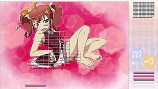 Hey, watch kurusu kanako strip in arkanoid gameplay with ripped clothes