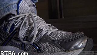 Wow, caged hotty screams during her smooth wazoo whipping!