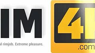 I can't get enough of rimming my Russian friend in red stockings during our hot threesome.