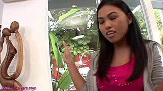 Asian chicks enjoy wild lesbian party and kissing