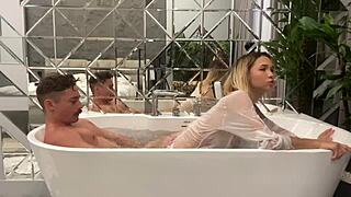 Wow, this toilet bitch swallows and takes it deep in her tiny ass! 😍